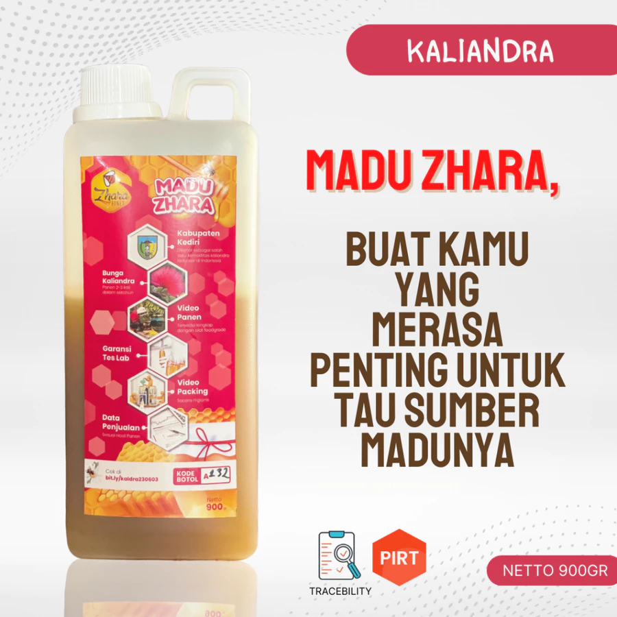 

Madu Kaliandra 900gr Zhara Honey - Madu Asli Murni Pure Raw Honey