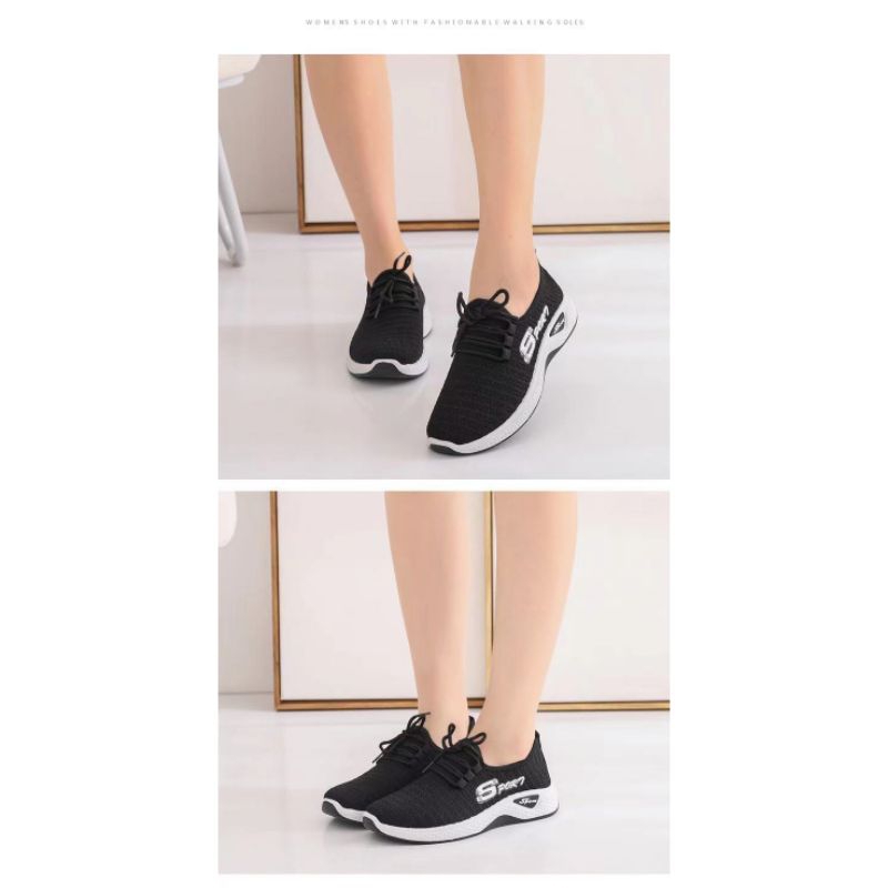 sneaker sepatu wanita hitam