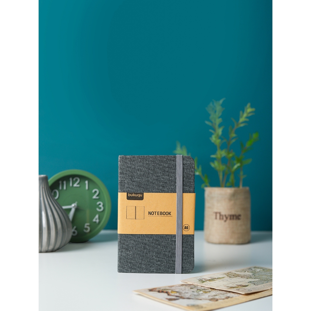

bukuqu Denim Notebook Uk A6 Grey, Plain