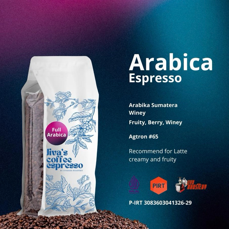 

Biji Kopi Arabika Sumatra Winey / Espresso 100% Arabika Jivarasa 1kg