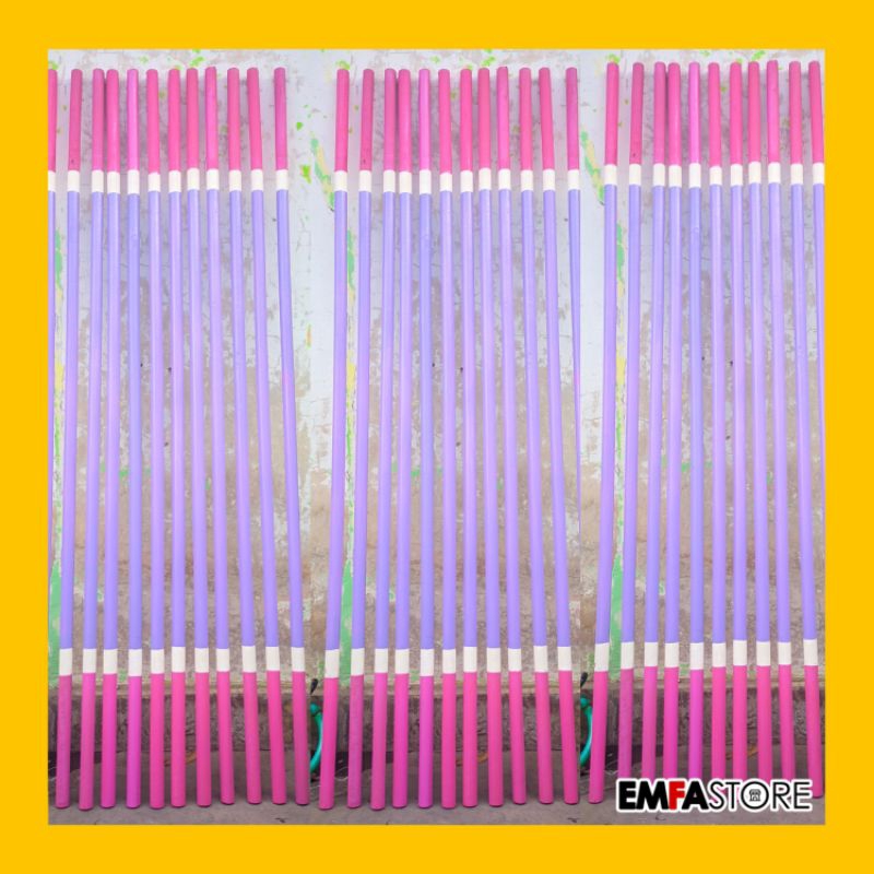 

Spesial Tongkat Pramuka Warna Premium Ungu Lavender Strip Putih | Satuan/Grosir