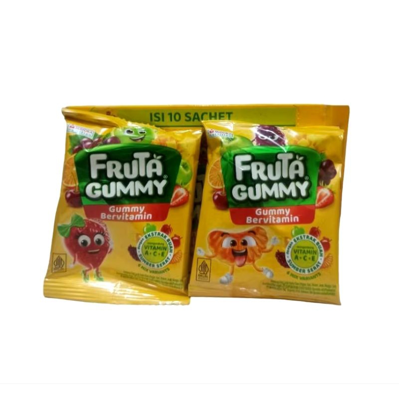 

Permen Yupi Fruta Gummy 250gr isi 10 sachet perbox