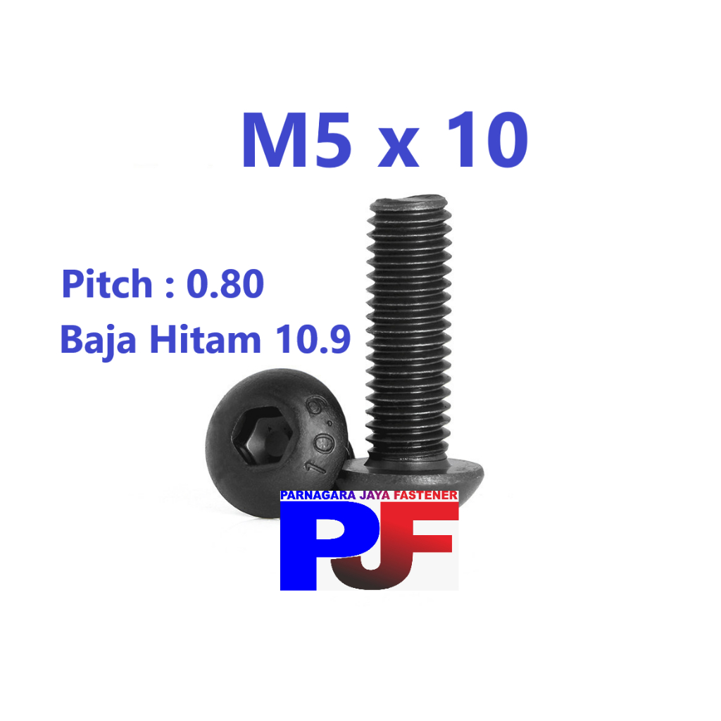 Baut L Button Baja 10.9 M5x10mm/Baut L Baja M5x10mm