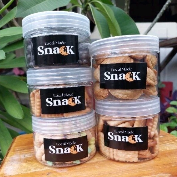 

snack Kemasan Toples 200ml/Cookies Jar Minimalis/Souvenir snack Satuan