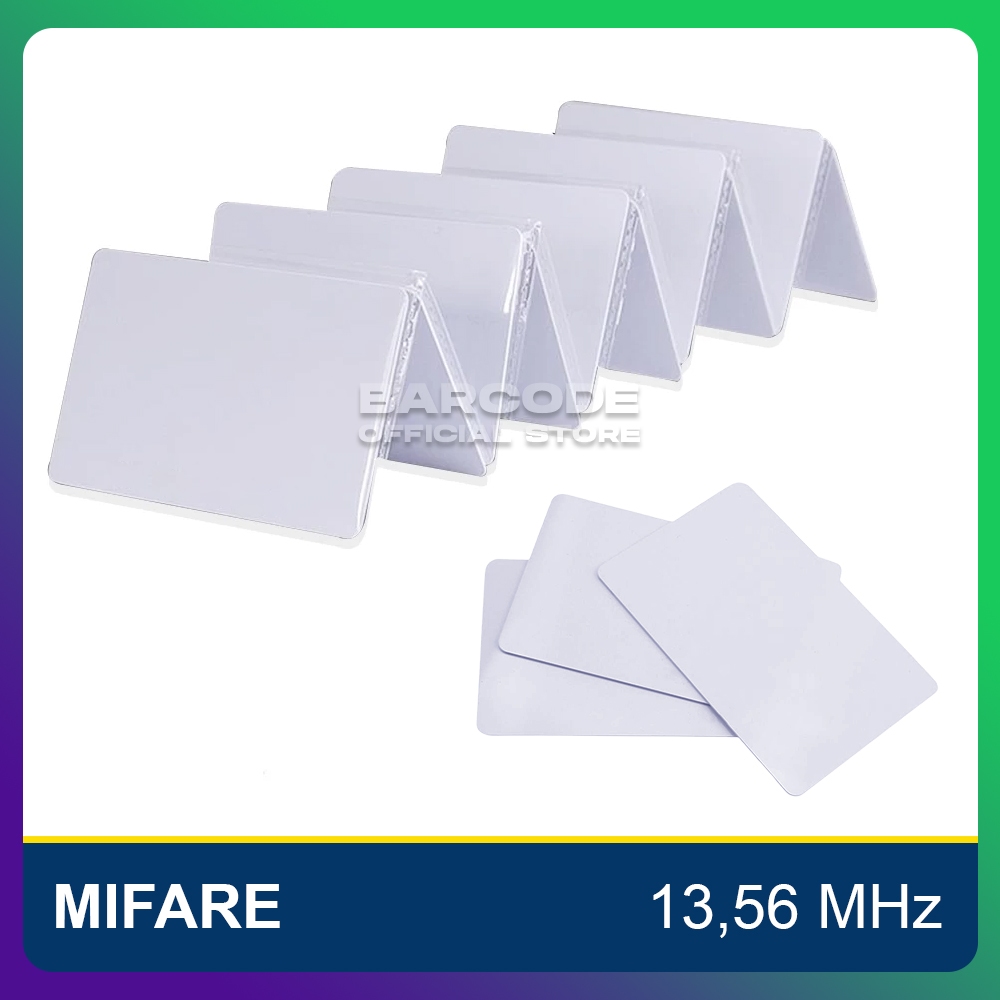 

Mifare RFID 13,56MHz Smart Card Contactless Kartu PVC 1K Blank 13,56 MHz
