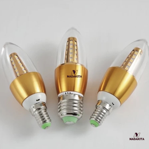 Bohlam Bohlamp Lampu LED Kamar Tidur 5 Watt Cahaya Kuning Putih Fitting E27 E14 Candle Anti Silau