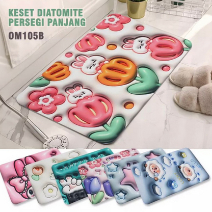 Keset Lantai Motif Elegant Keset Lantai Anti Slip Keset Kaki Motif Dewasa Import Anti Slip