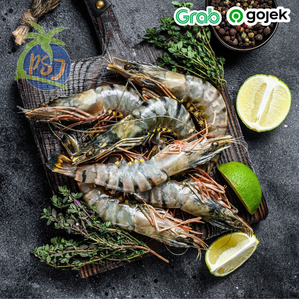 

UDANG TIGER SUPER SEGAR BESAR (size 10)/Udang pancet murah/Fresh 1Kg