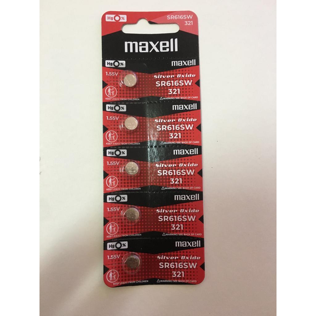 Maxell Original Watchbattery SR616, 616, 321, baterai jam, baterai kancing, batre, battery