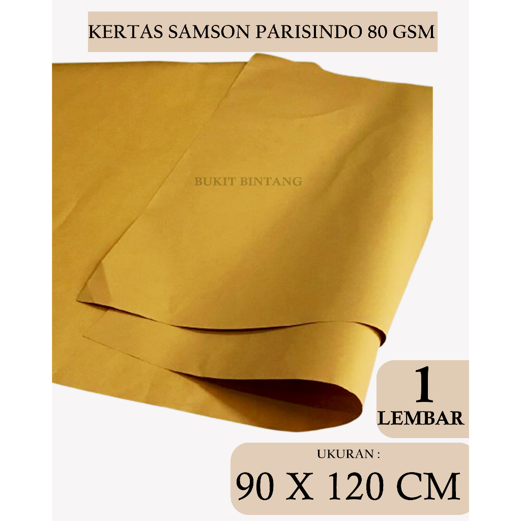 

KERTAS SAMSON PARISINDO / KERTAS COKLAT 80 GSM UKURAN PLANO ( 90 X 120 CM ) , 1 LEMBAR