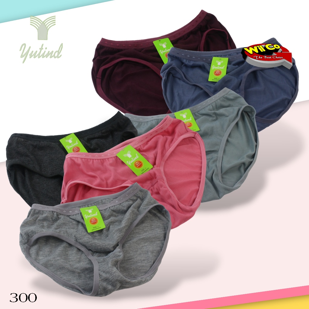 K300 (3-6 Pcs) Yutind Celana Dalam Wanita Dewasa dan Remaja, Cd Wanita Dewasa Size M - XL