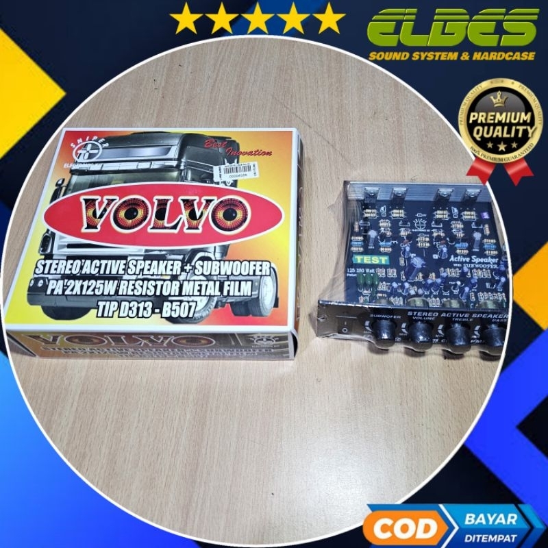 Kit Speaker aktif VOLVO Stereo 2 x 125 watt power amplifier
