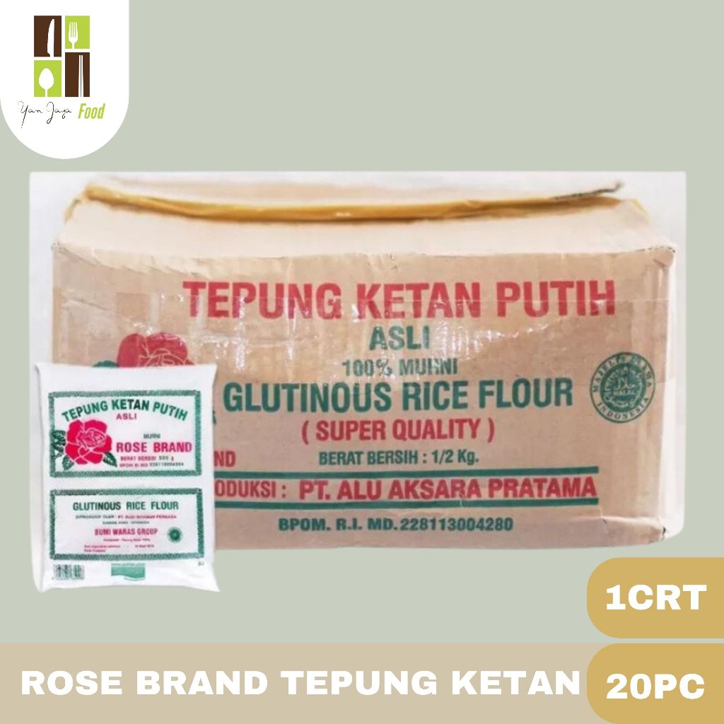 

Rose Brand Tepung Ketan Putih [500g] 1CRT ISI 20PCS