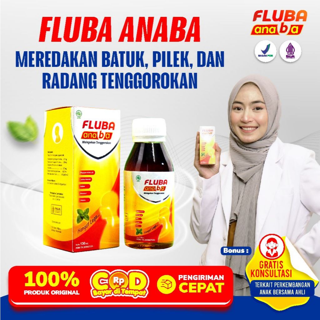 

Fluba Anaba 1 Botol - Mengatasi Masalah Flu, Batuk, Pilek, dan Radang Tenggorokan Anak & Dewasa