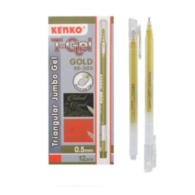 

KENKO KE-303 GEL PEN GOLD / PULPEN GEL WARNA EMAS