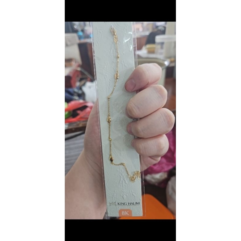 gelang polos susun sirih sisik naga cd emas asli 375 8k gold simple