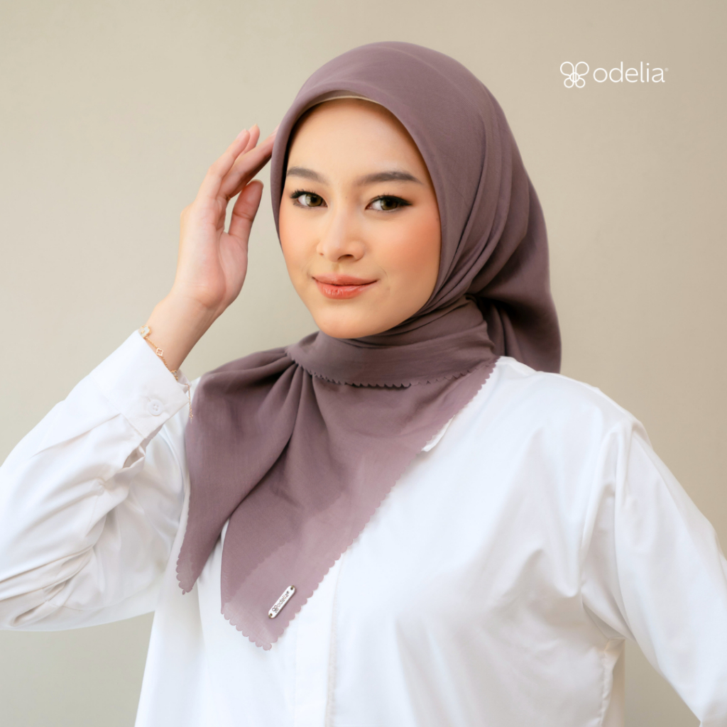 Odelia - Seanna Voal Lux l Hijab segiempat I segiempat polos lasercut