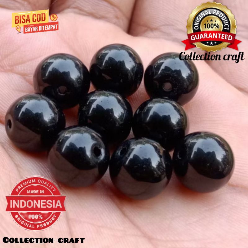 Butiran yuser laut merah akar bahar tali arus hitam asli 12mm 100% original