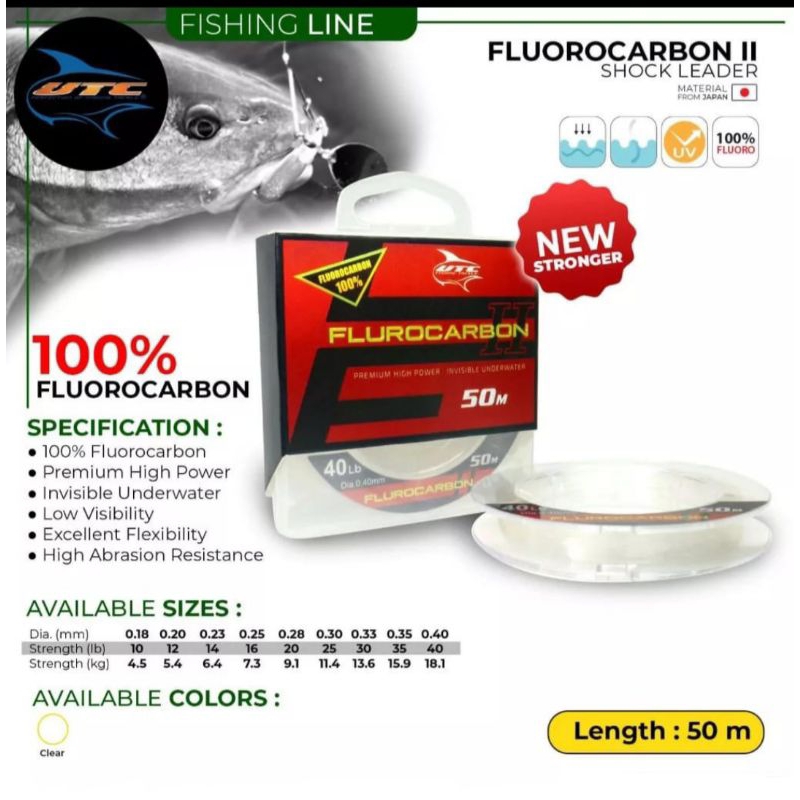 Leader Utecate Fluorocarbon 100% 50m