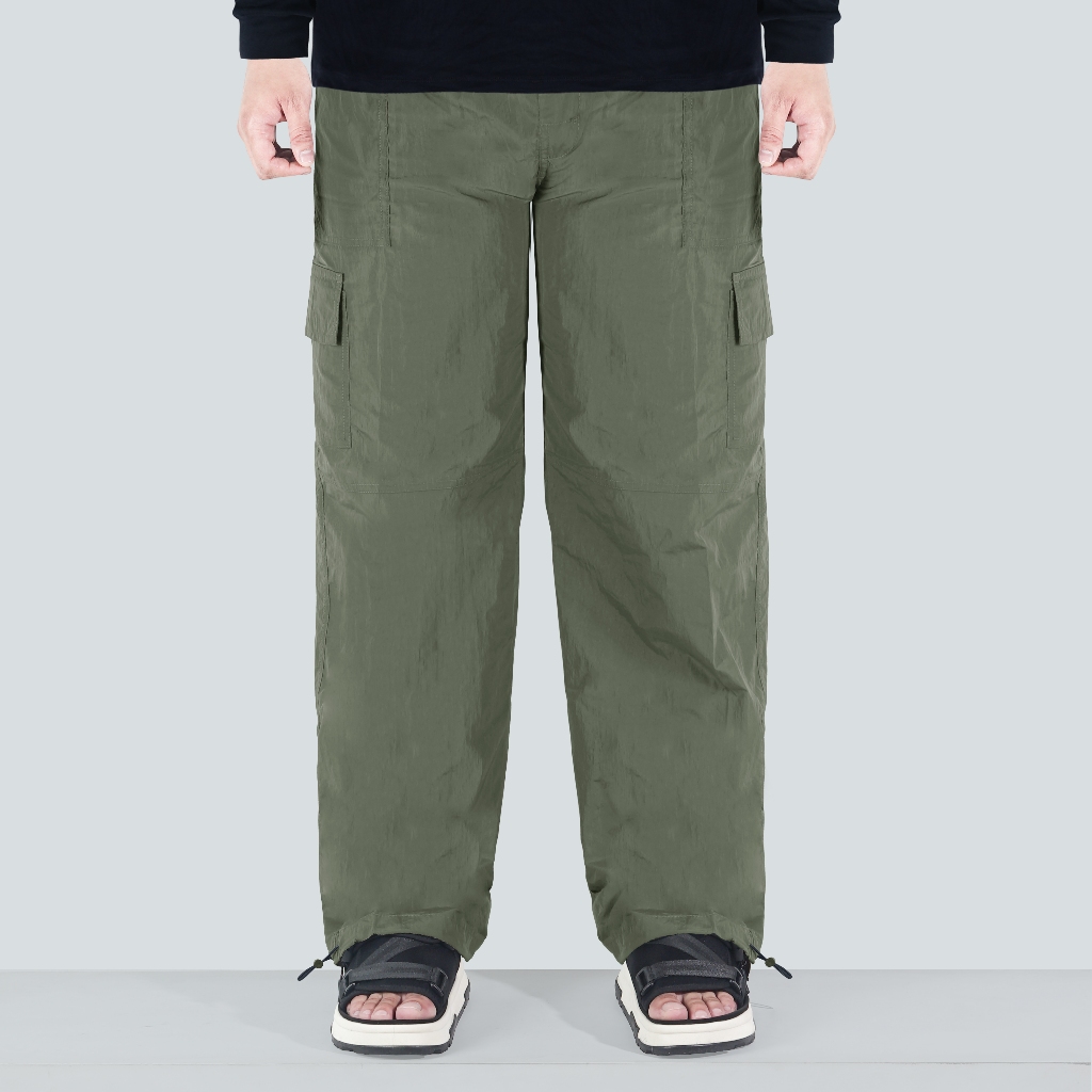 Osgood - Cargo Long Pants Olive - Celana Cargo Panjang Krinkle