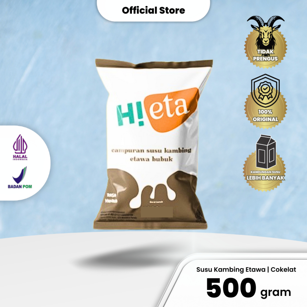 

Susu Kambing Etawa Bubuk 500gram - Rasa Cokelat - HiEta