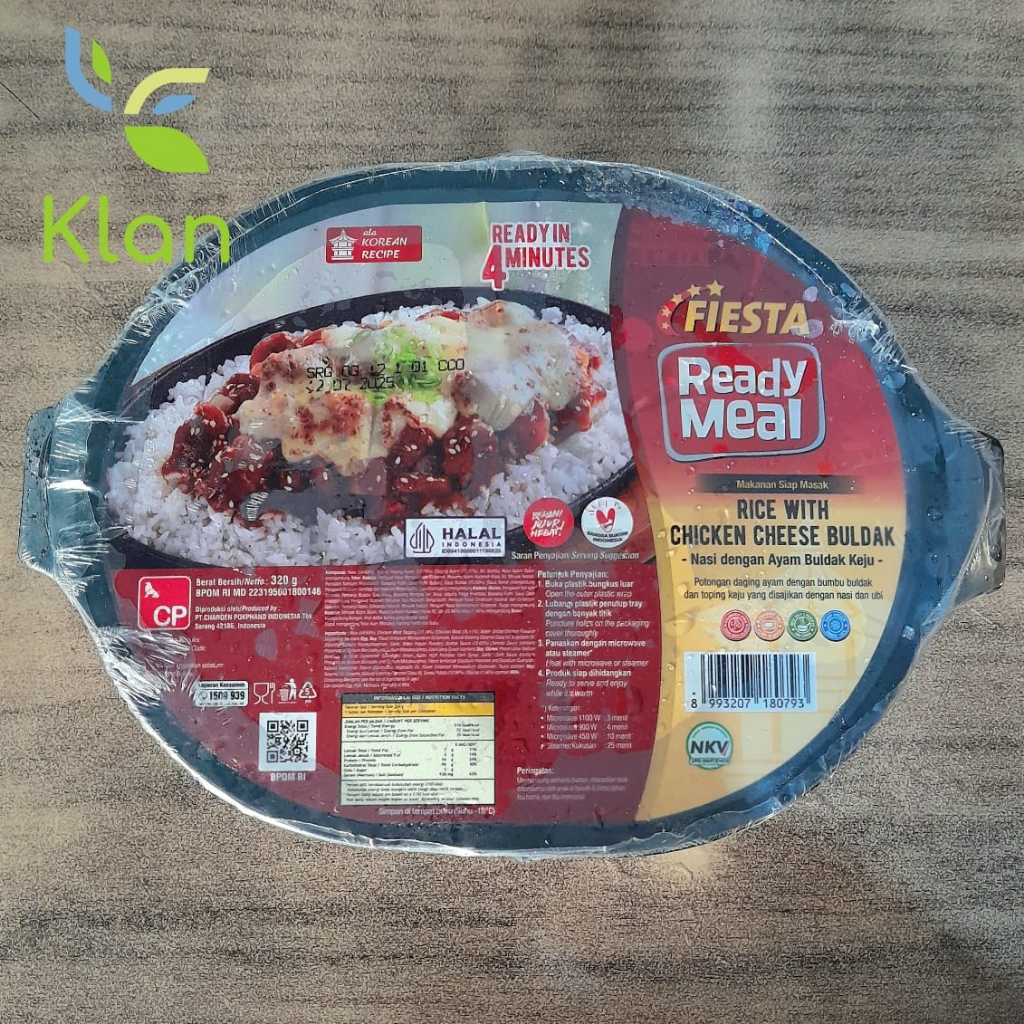 

FIESTREADY MEAL/ RICE WITH CHICKEN CHEESE BULDAK/ NASI DENGAN AYAM KEJU KHAS BULDAK/ MRE/ MEAL READY TO EAT 320GR