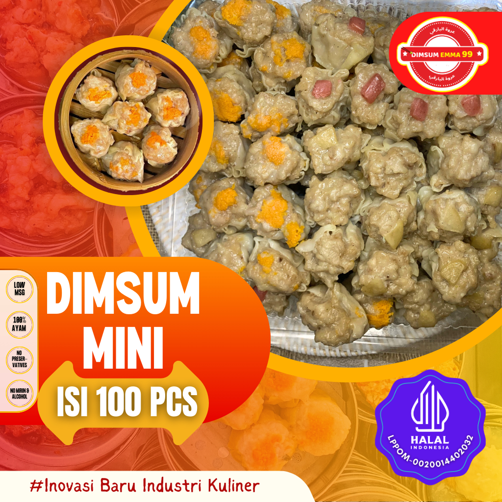 

Dimsum Ayam Mini Isi 100 pcs FROZEN - Varian Hemat FREE SAUS MERAH