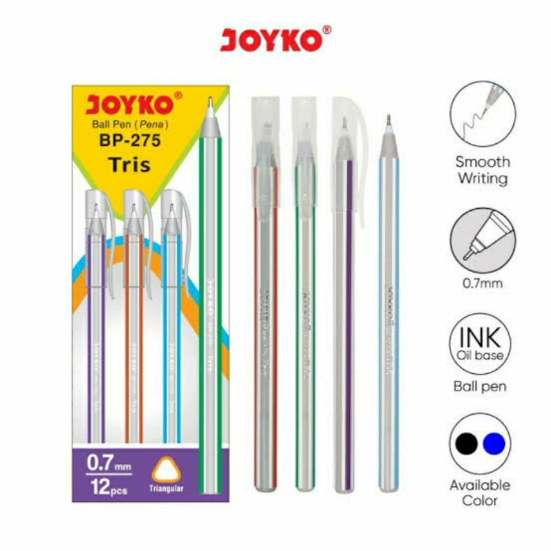 

Ball Pen / Pulpen / Pena Joyko BP-275 / Tris / 1 pc / 0.7 mm Hitam (BELI 3PCS LEBIH MURAH)