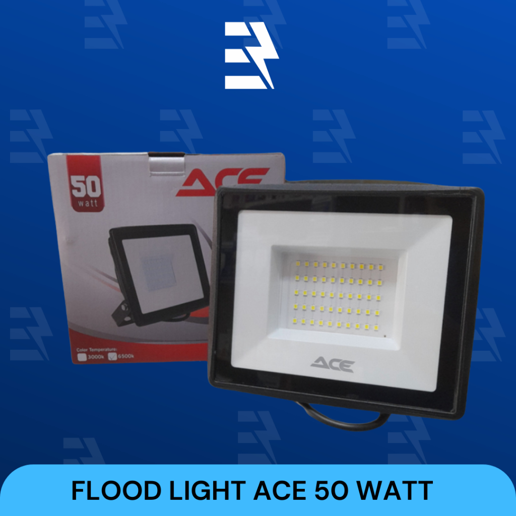 LAMPU LED SOROT / FLOOD LIGHT ACE 50W PUTIH
