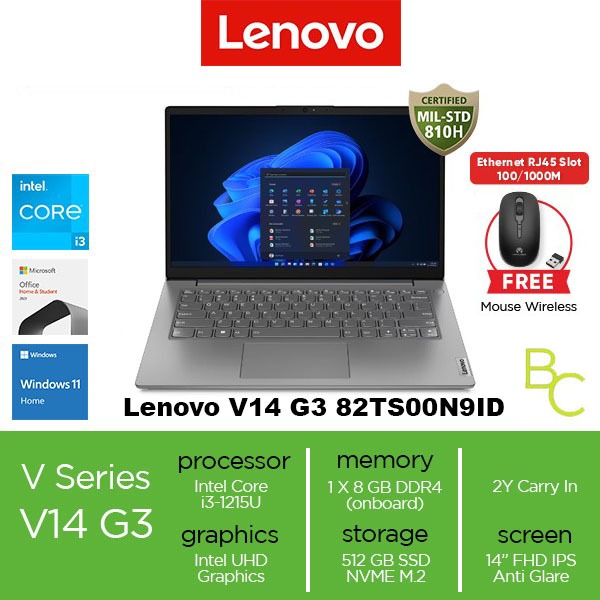 Lenovo Lenovo V14 G3 IAP Core i3-1215U 8GB 512GB W11 OHS