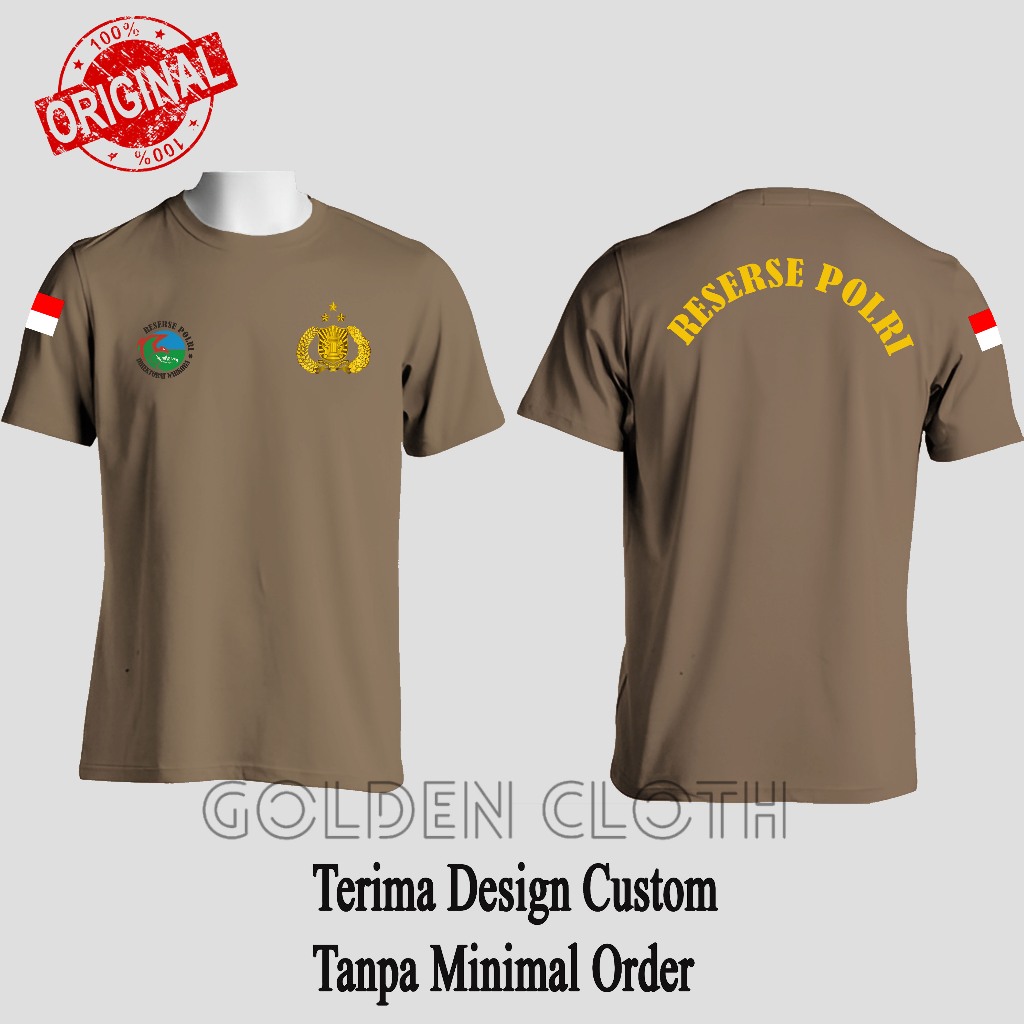 Kaos Dalam/ Dalaman Polisi RESERSE POLRI  Baju Polisi Coklat Bahan PE