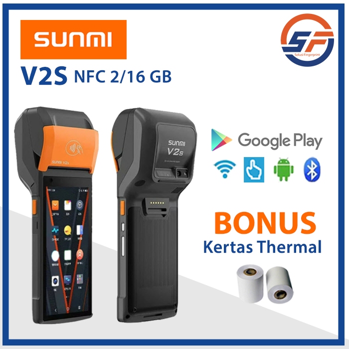 Mesin Kasir Android POS SUNMI V2S NFC 2/16 GB Original