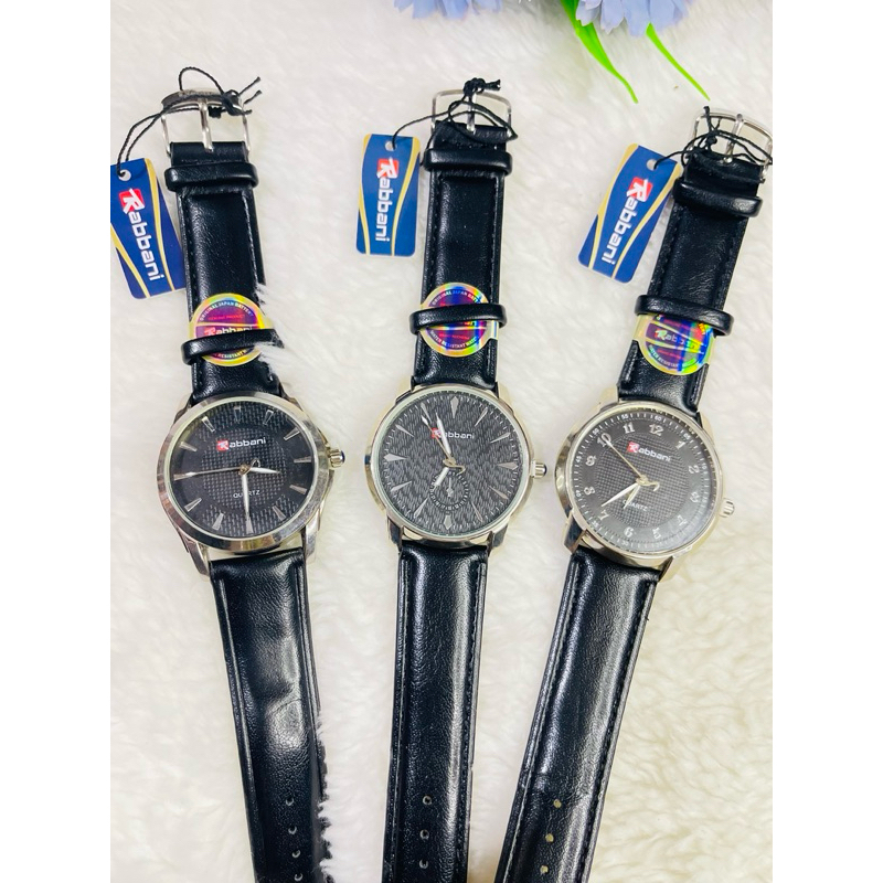 Jam Tangan Kulit Pria Cowok Original Rabbani RB-8007