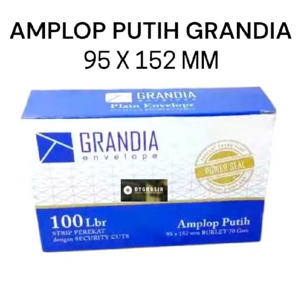 

100 pcs Amplop Polos Putih Grandia + Perekat 95x152mm