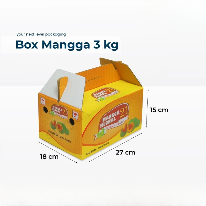 (10 pcs) Box Mangga 3Kg Kardus Jinjing Buah Dus Packaging Mangga Alpukat