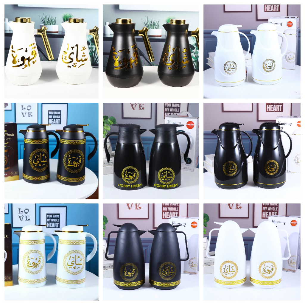 [Mr J] Teko Vacuum / Termos Vacuum Jug 1L Tahan Air Panas dan Dingin Thermos Jug Arab Qohwa Syahi