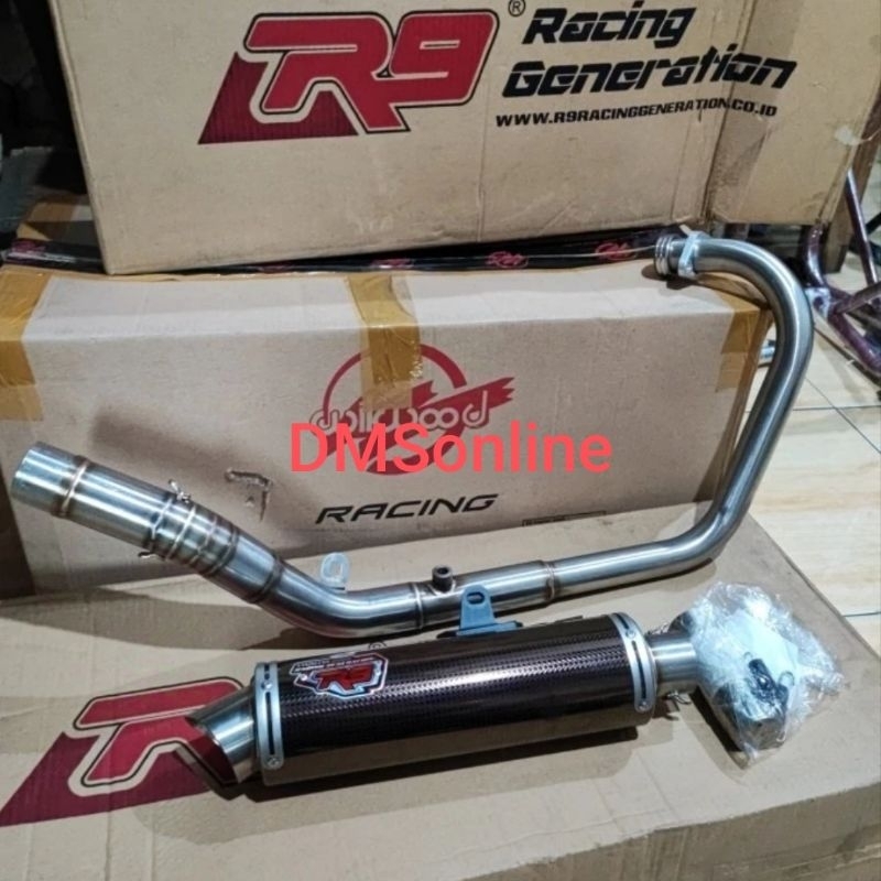 Knalpot Ninja Rr Mono New Mugello Black Series R9 Knalpot R9 RR mono