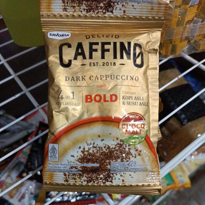 

Delizio Caffino Dark Cappuccino 1 Renceng 10 Sachet Pcs Bold Cappucino