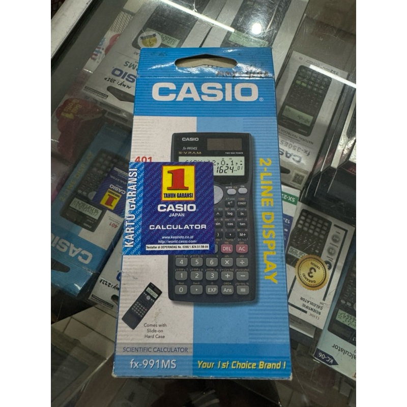 

Casio Calculator scientific fx 991MS 2 lines kalkulator sin cos tangen