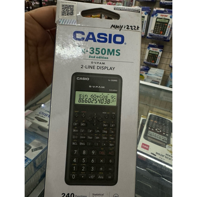 

Casio Calculator scientific fx 350 MS 2 lines kalkulator sin cos tangen