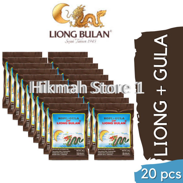 

KOPI CAP LIONG BULAN HITAM BUBUK +GULA/ Kopi Liong Mini Tanpa Gula 8 gram. / 1 Sachet