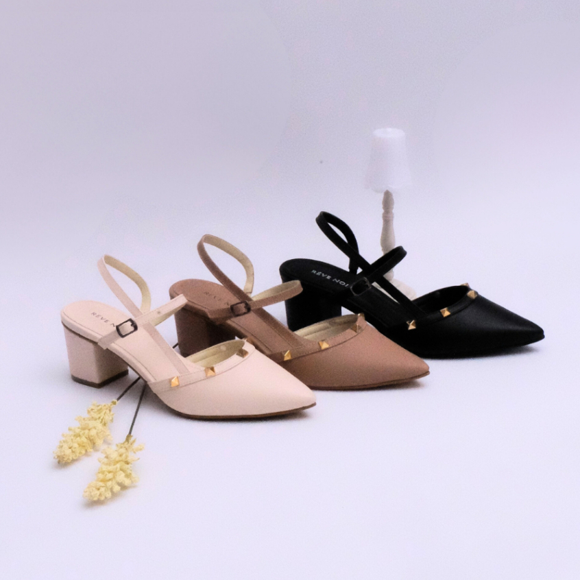 REVE NOIR Ryujin Sepatu Heels Korea Wanita Hak 6 cm