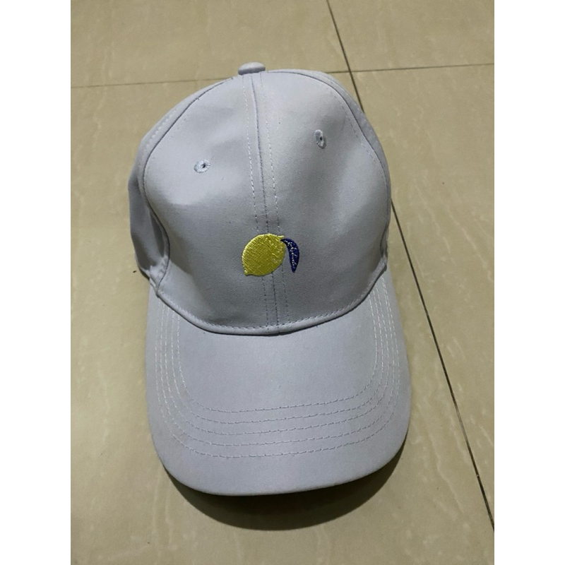 [PRELOVED] MINISO TOPI/BASEBALL CAP LEMON SKY BLUE