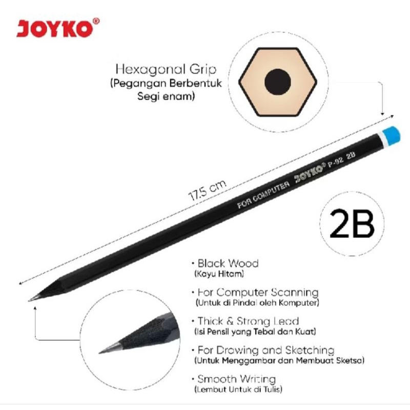 

Pensil Joyko P 92 2B 1 ( satu ) pcs / Pencil