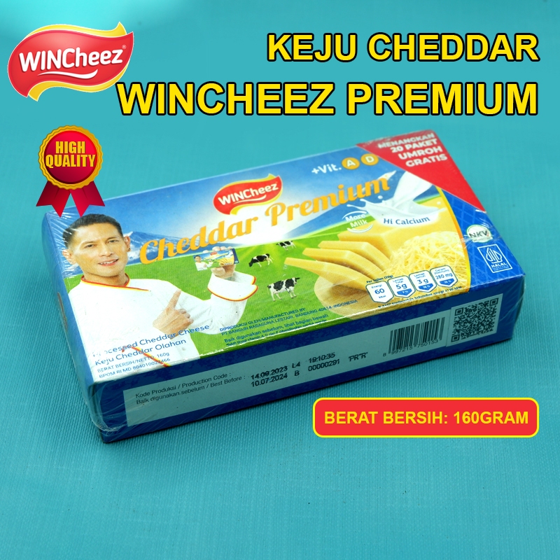 

Keju Cheddar Olahan Wincheeze Kemasan Premium 160 Gram