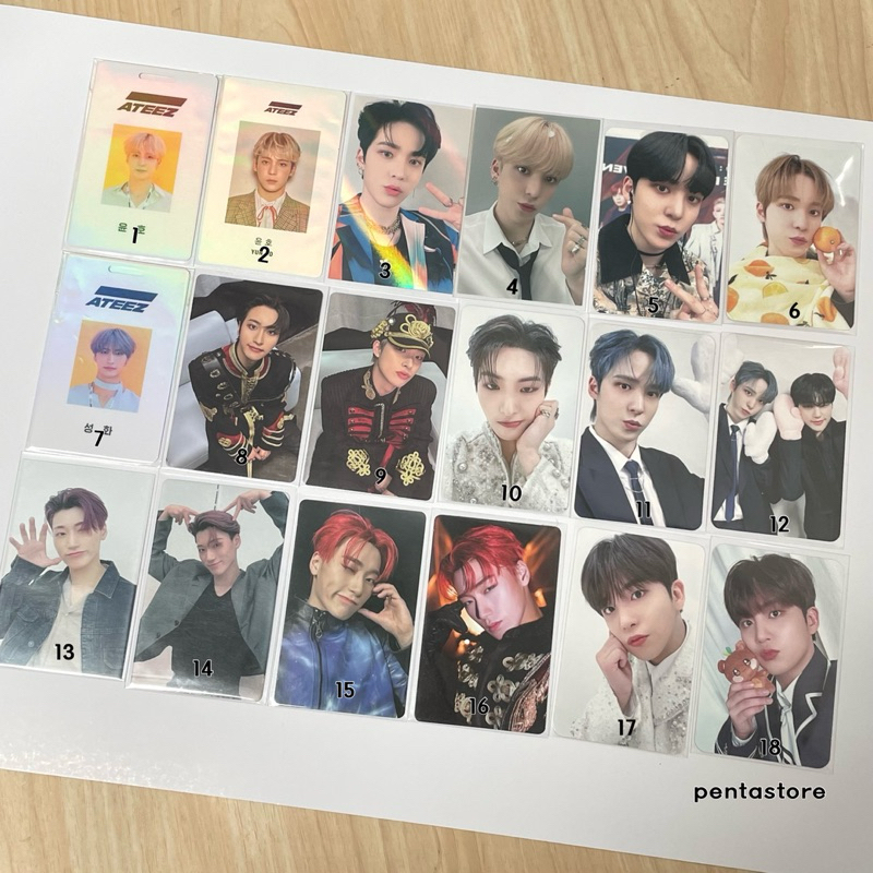 OFFICIAL ATEEZ Photocard Seonghwa Yunho San Mingi Jongho PC