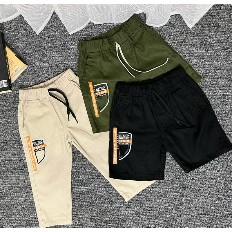 paket mix 2 celana pendek 1 celana panjang/usia 2-5tahun/cotton combed diamond strech/celana chinos 