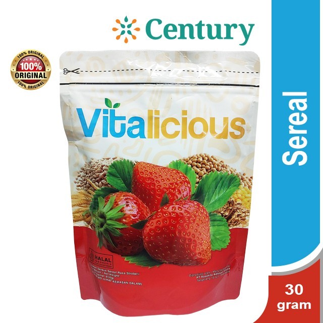 

VITALICIOUS SEREAL RASA STROBERI 7SACHET @ 30G / MAKANAN SARAPAN / SEREAL