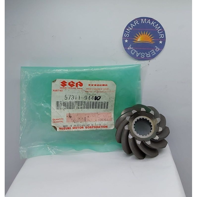 57311-94410 PINION/GIGI PAYUNG MESIN TEMPEL SUZUKI 40PK 2TAK ORI