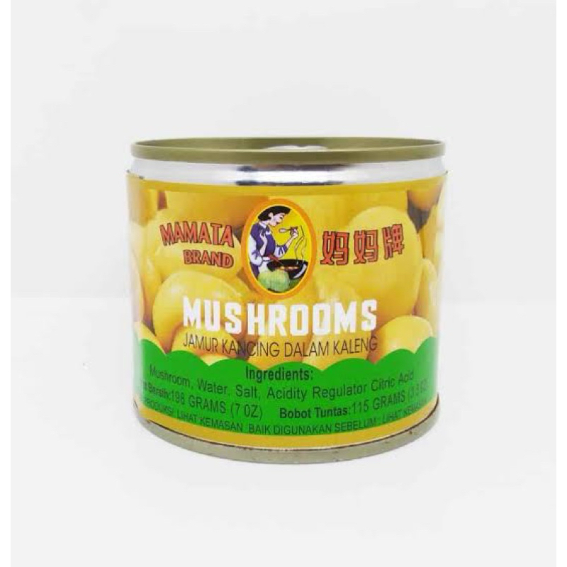 

MAMATA Mushroom (Jamur Kancing) Kaleng 198 Gram
